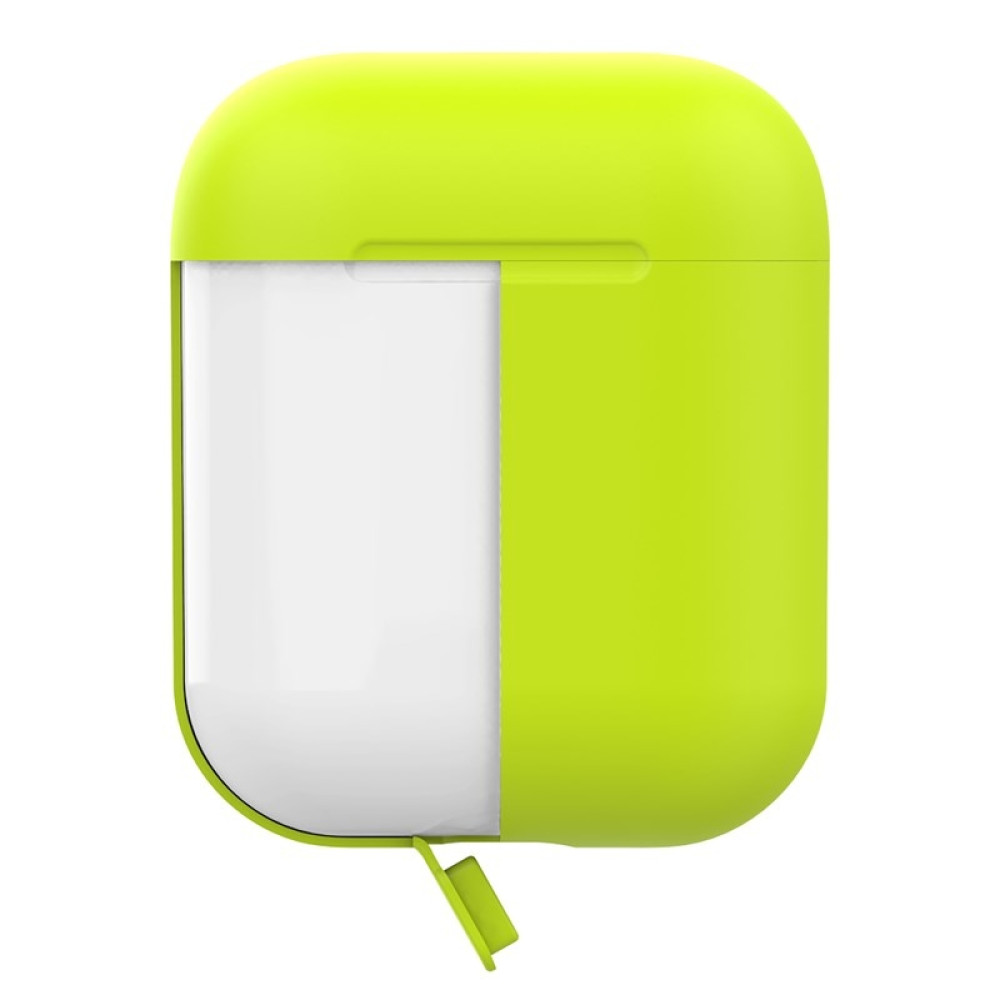 Puro ICON Θήκη Σιλικόνης για Airpods 2nd Gen / 1st Gen - Fluo Yellow + Green Cap (APCASE2FLUOYEL)
