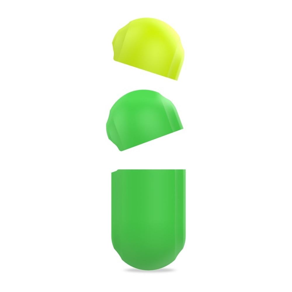 Puro ICON Θήκη Σιλικόνης για Airpods Pro 1st Gen - Fluo Green + Yellow Cap (APPROCASE1FLUOGRN)