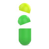 Puro ICON Θήκη Σιλικόνης για Airpods Pro 1st Gen - Fluo Green + Yellow Cap (APPROCASE1FLUOGRN)
