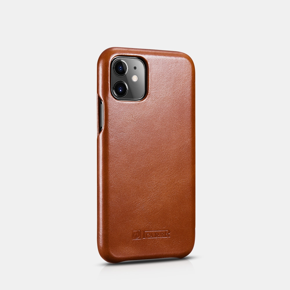 iCarer Vintage Curved Edge Folio - Δερμάτινη Θήκη iPhone 11 - Brown (RIX1102-BN)