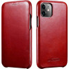 iCarer Vintage Curved Edge Folio - Δερμάτινη Θήκη iPhone 11 Pro Max - Red (RIX1103-RD)