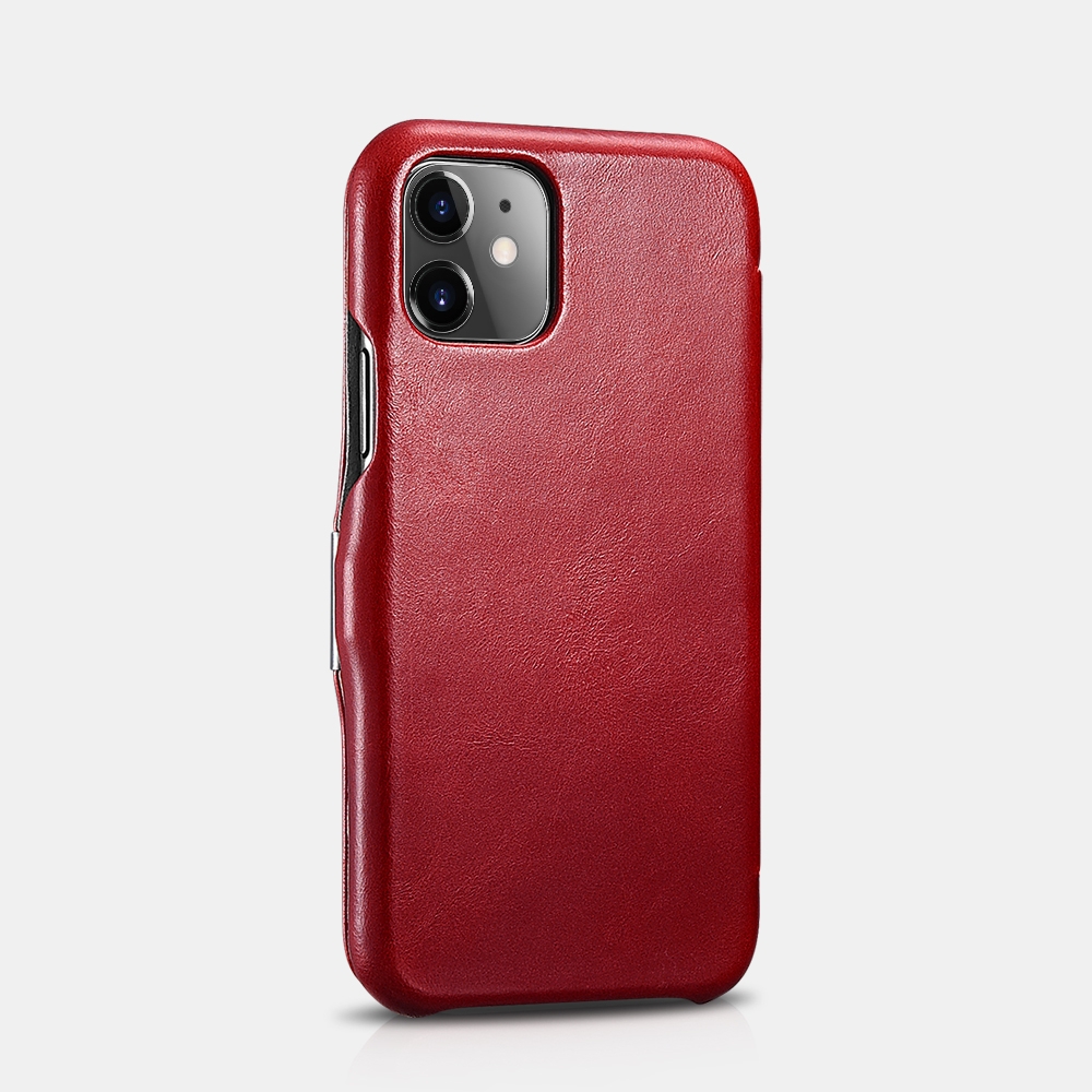 iCarer Vintage Series Side-Open Δερμάτινη Θήκη iPhone 11 - Red (RIX1108-RD)