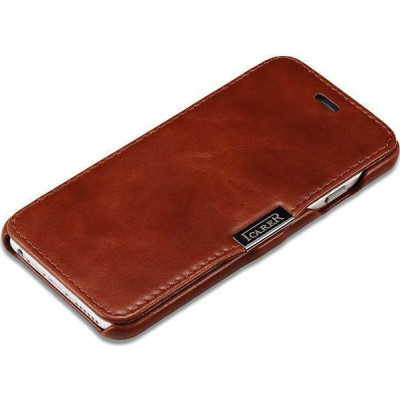 iCarer Vintage Series Side-Open Δερμάτινη Θήκη iPhone 6 / 6S - Brown (RIP612-BN)