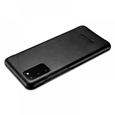iCarer Vintage Series Curved Edge - Δερμάτινη Θήκη Samsung Galaxy S20 - Black (RS992012-BK)