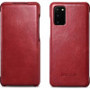 iCarer Vintage Series Curved Edge - Δερμάτινη Θήκη Samsung Galaxy S20 - Red (RS992012-RD)