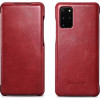 iCarer Vintage Series Curved Edge - Δερμάτινη Θήκη Samsung Galaxy S20 Plus - Red (RS992007-RD)