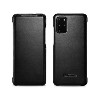 iCarer Vintage Series Curved Edge - Δερμάτινη Θήκη Samsung Galaxy S20 Plus - Black (RS992007-BK)