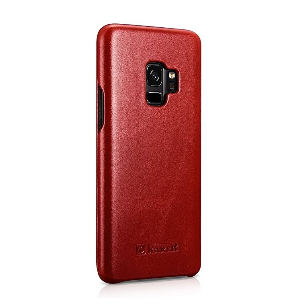 iCarer Vintage Series Curved Edge - Δερμάτινη Θήκη Samsung Galaxy S9 - Red (RS99201-RD)