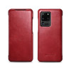 iCarer Vintage Series Curved Edge - Δερμάτινη Θήκη Samsung Galaxy S20 Ultra - Red (RS992008-RD)