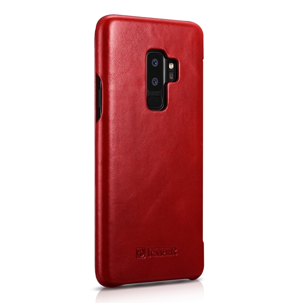 iCarer Vintage Series Curved Edge - Δερμάτινη Θήκη Samsung Galaxy S9 Plus - Red (RS992201-RD)