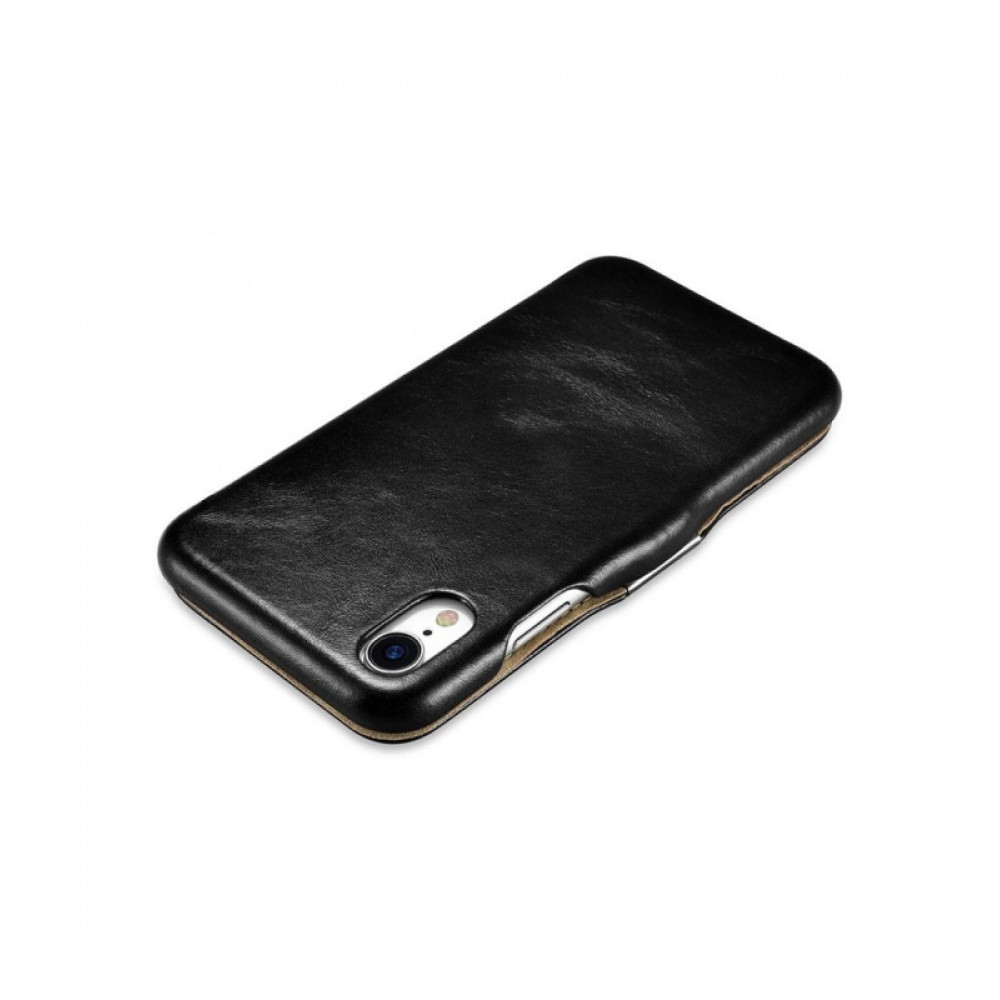 iCarer Vintage Series Side-Open Δερμάτινη Θήκη iPhone XR - Black (RI903-BK)