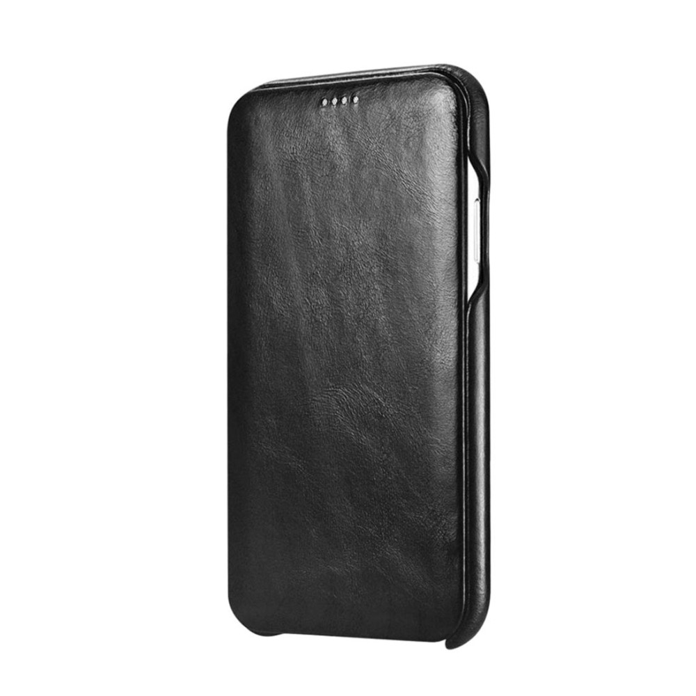 iCarer Vintage Series Curved Edge Folio - Δερμάτινη Θήκη iPhone XR - Black (RI901-BK)