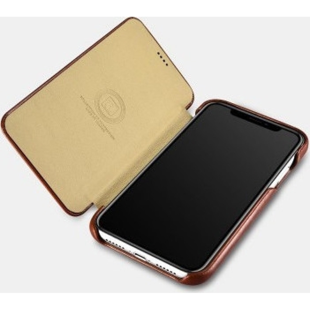 iCarer Vintage Series Curved Edge Folio - Δερμάτινη Θήκη iPhone XR - Brown (RI901-BN)