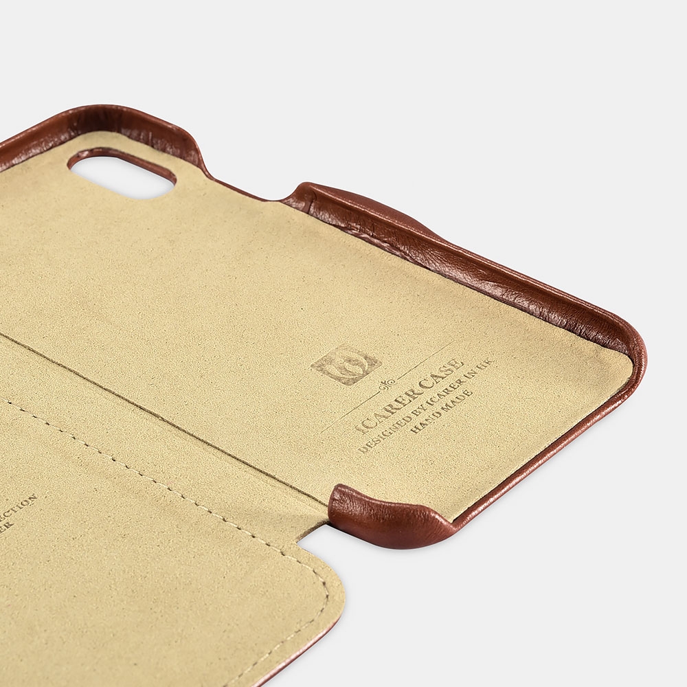 iCarer Vintage Series Side-Open Δερμάτινη Θήκη iPhone X / XS - Red (RIX01)