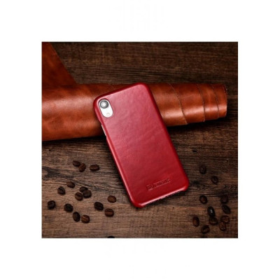 iCarer Vintage Series Curved Edge Folio - Δερμάτινη Θήκη iPhone XR - Red (RI901-RD)