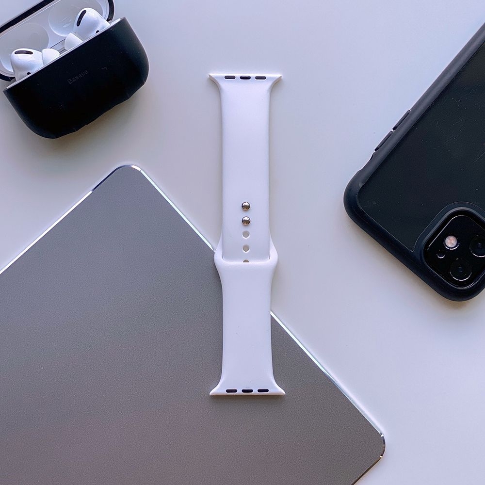 Tech-Protect Λουράκι Σιλικόνης Iconband Apple Watch Ultra2/Ultra1/SE/10/9/8/7/6/5/4 (49/46/45/44mm) - White (5906735412741)