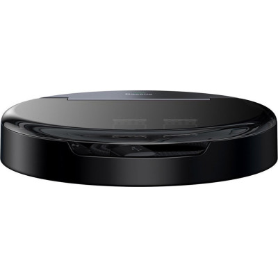 Baseus Σταθμός Φόρτισης Αυτοκινήτου με Θύρες 2 x USB / 1 x Type-C & Καλώδιο USB σε Type-C / Lightning / MicroUSB - 3A - Black (CAHUB-FX01)