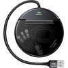 Baseus Σταθμός Φόρτισης Αυτοκινήτου με Θύρες 2 x USB / 1 x Type-C & Καλώδιο USB σε Type-C / Lightning / MicroUSB - 3A - Black (CAHUB-FX01)