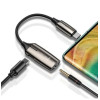 Baseus Audio Converter - 2 σε 1 Αντάπτορας Type-C (male) σε Type-C (female) & Υποδοχή Ακουστικών Jack 3,5 mm - Grey (CATL60S-0A)