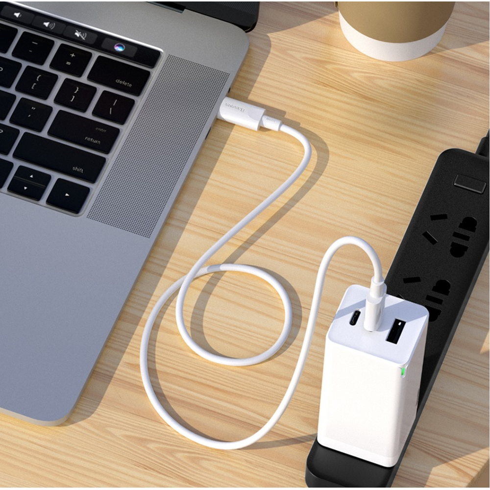 Baseus Καλώδιο Φόρτισης και Μεταφοράς Δεδομένων - Type-C σε Type-C - 5A - 150cm - 100W - White (CATSW-I02)