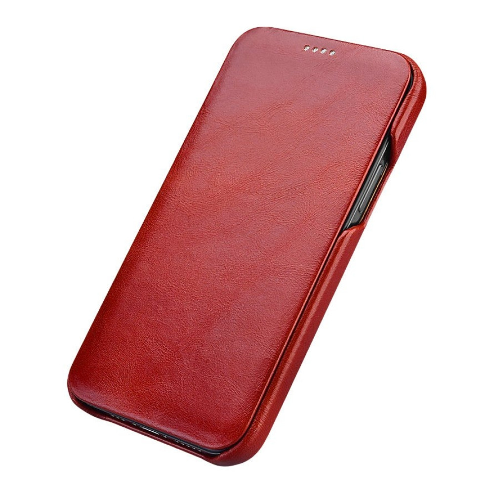 iCarer Vintage Series Curved Edge - Δερμάτινη Θήκη Apple iPhone 12 mini - Red (RIX1203-RD)