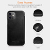 iCarer Vintage Series Curved Edge - Δερμάτινη Θήκη Apple iPhone 12 mini - Black (RIX1203-BK)