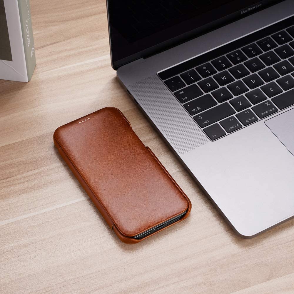 iCarer Vintage Series Curved Edge - Δερμάτινη Θήκη Apple iPhone 12 Pro Max - Brown (RIX1202-BN)