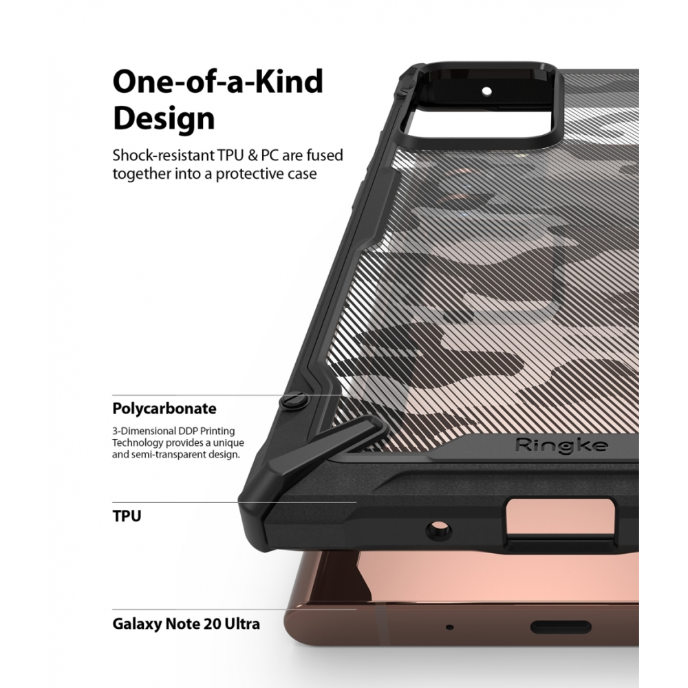 Ringke Fusion-X Θήκη Samsung Galaxy Note 20 Ultra - Camo Black (8809716077007)