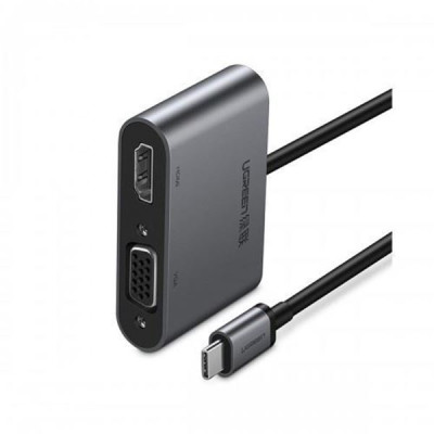 Ugreen Αντάπτορας Type-C σε HDMI & VGA - Silver (50505)