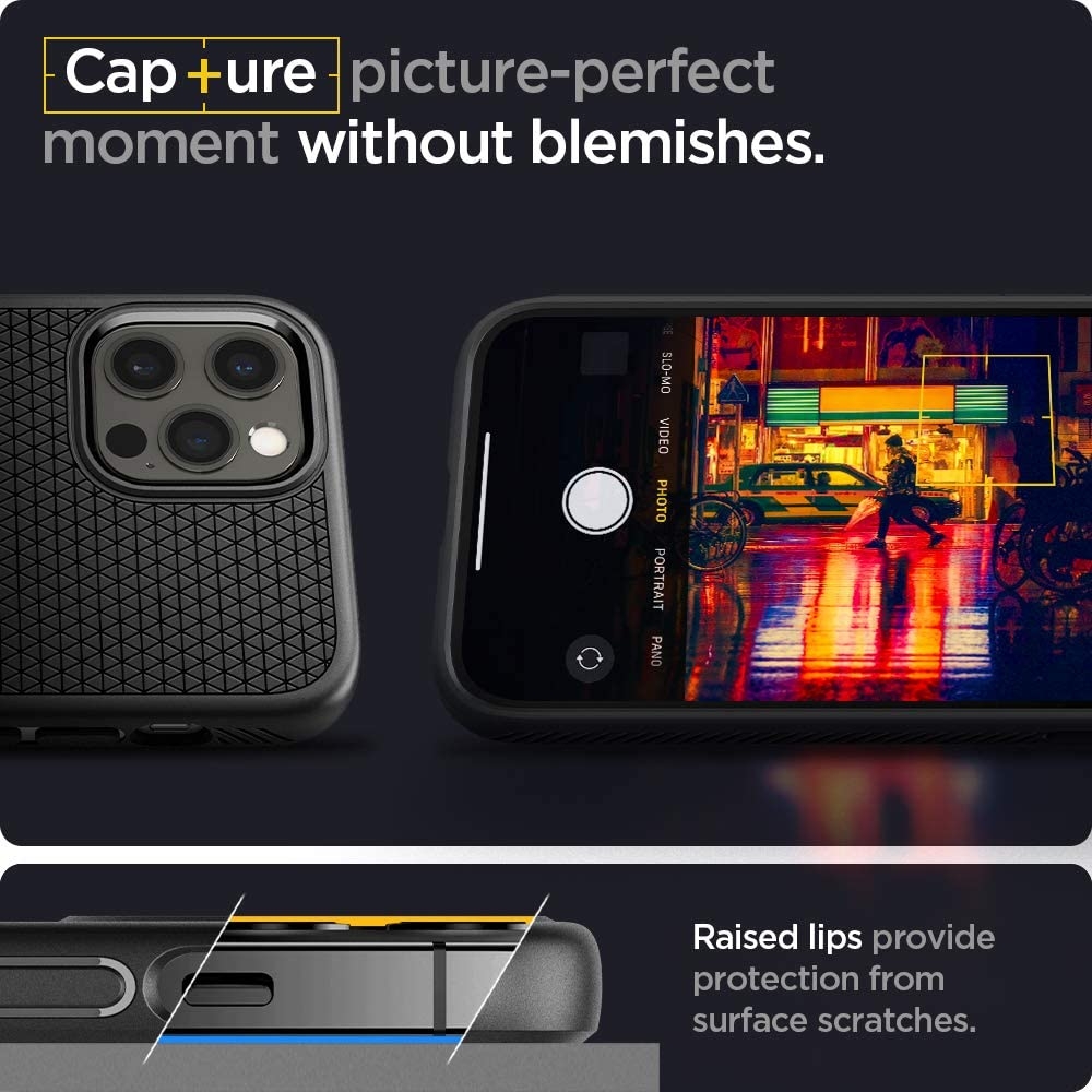 Spigen Θήκη Liquid Air Apple iPhone 12 / 12 Pro - Matte Black (ACS01701)