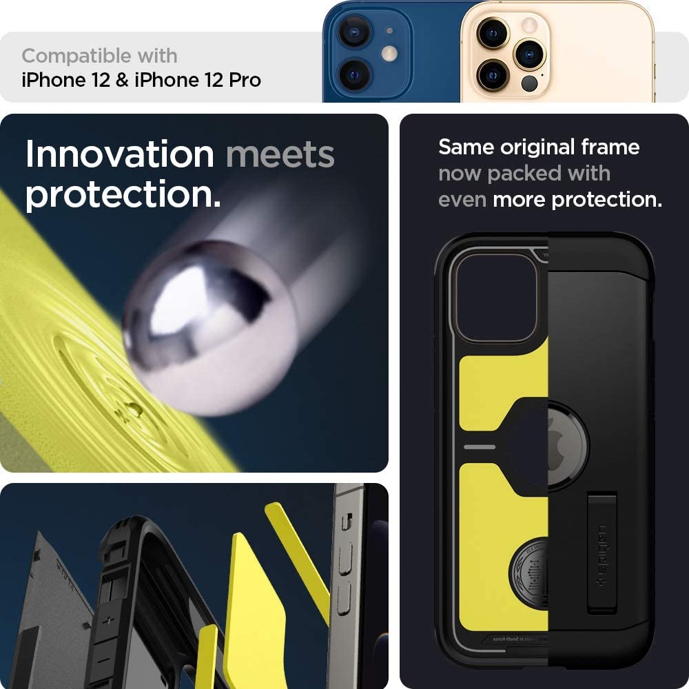 Spigen Θήκη Tough Armor Apple iPhone 12 / 12 Pro - Black (ACS01710)