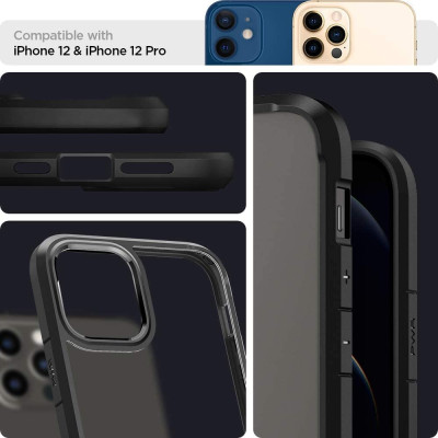 Spigen Θήκη Ultra Hybrid Apple iPhone 12 / 12 Pro - Matte Black (ACS01703)