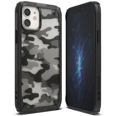 Ringke Fusion-X Θήκη Apple iPhone 12 mini - Camo Black (8809758100848)