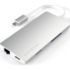 Satechi Type-C USB 4K Multiport Adapter Hub V2 - Mε 1x USB Type-C / 3x USB 3.0 / 1x HDMI / 1x Micro SD / SD / 1x Ethernet - Silver (ST-TCMA2S)