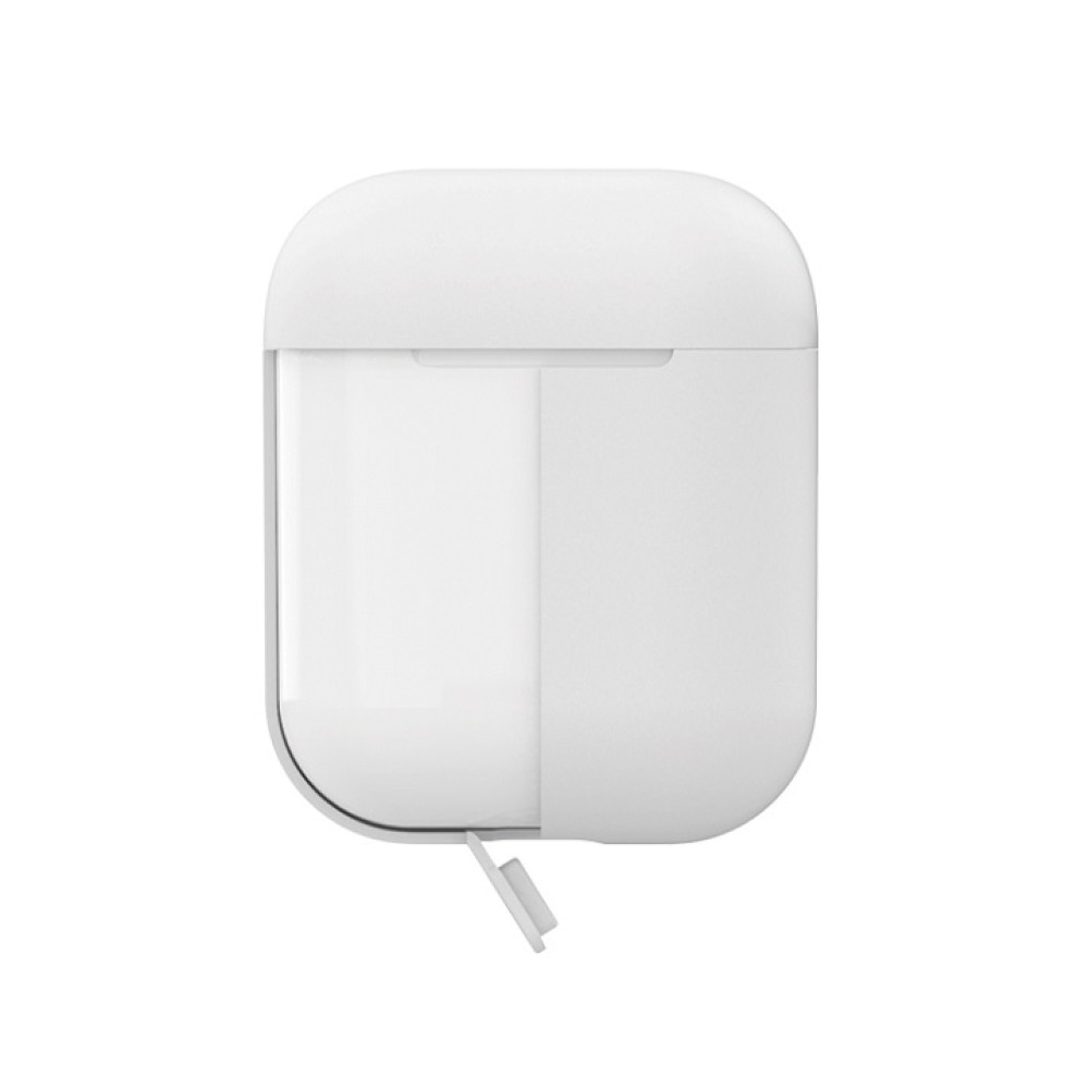 Puro ICON Θήκη Σιλικόνης για Airpods 2nd Gen / 1st Gen - White + Dark Grey Cap (APCASE2-WHI)