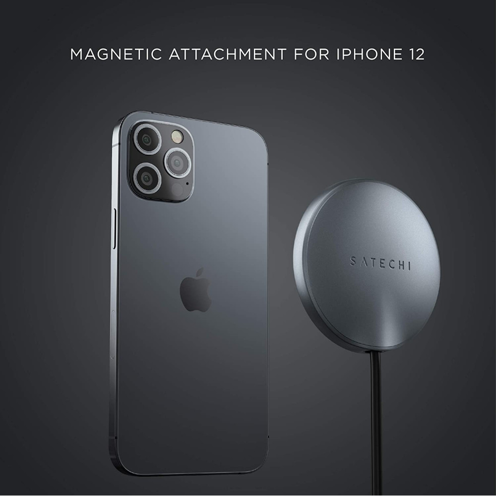 Satechi Type-C Magnetic Wireless Charging Cable - Καλώδιο Μαγνητικής Ασύρματης Φόρτισης για iPhone 16 / 15 / 14 / 13 / 12 - 150cm (ST-UCQIMCM)