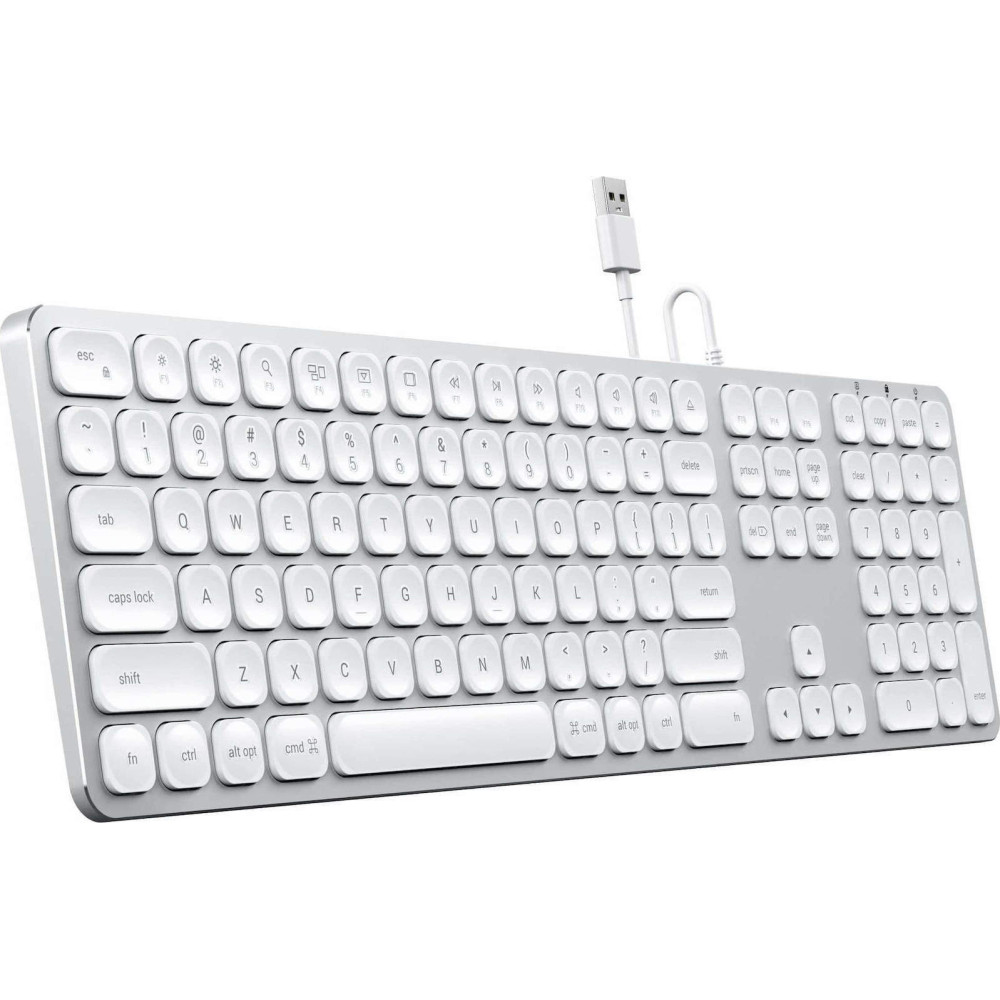 Satechi Aluminum Wired Keyboard για Mac - Ενσύρματο Πληκτρολόγιο Αλουμινίου - Silver (ST-AMWKS)