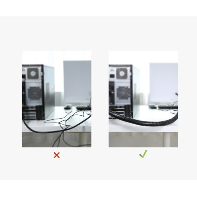 Ugreen Spiral Protection Tube - Σπιράλ Οργάνωσης Καλωδίων - 5m - Black (30820)