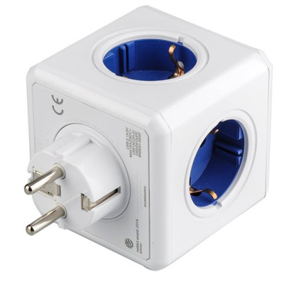Allocacoc PowerCube Original - Πολύπριζο με 5 Υποδοχές - Blue - 2 Έτη Εγγύηση (1100BL/DEORPC)