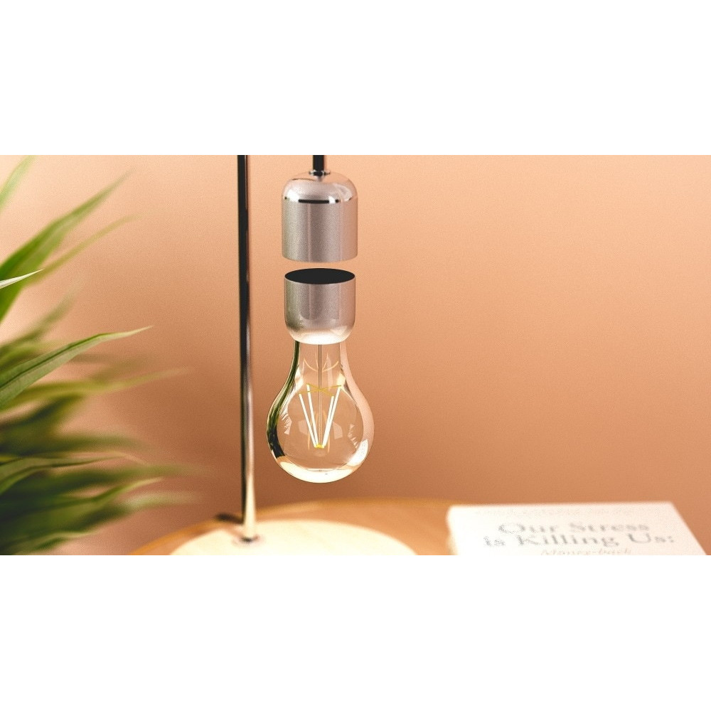 Allocacoc Levitating Light Bulb Table Lamp - Μαγνητικό Αιωρούμενο Επιτραπέζιο Φωτιστικό - Silver (DH0106/EULELP)
