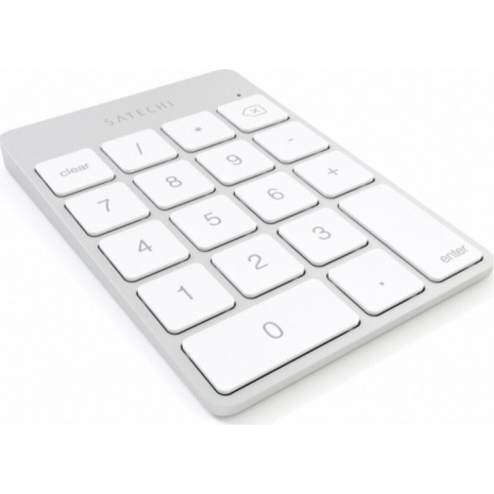 Satechi Aluminum Slim Rechargeable Bluetooth Keypad - Επαναφορτιζόμενο Αριθμητικό Πληκτρολόγιο Αλουμινίου Bluetooth - Silver (ST-SALKPS)