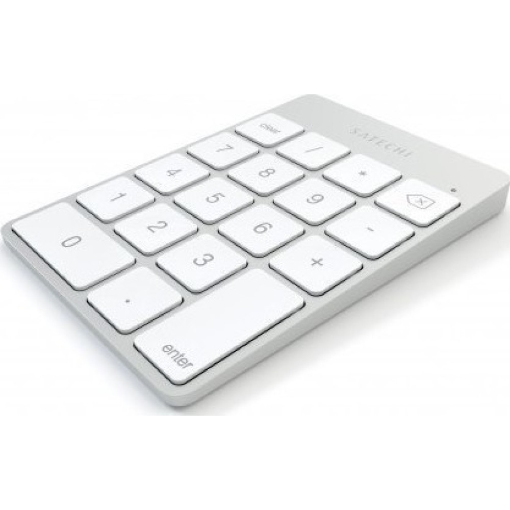 Satechi Aluminum Slim Rechargeable Bluetooth Keypad - Επαναφορτιζόμενο Αριθμητικό Πληκτρολόγιο Αλουμινίου Bluetooth - Silver (ST-SALKPS)