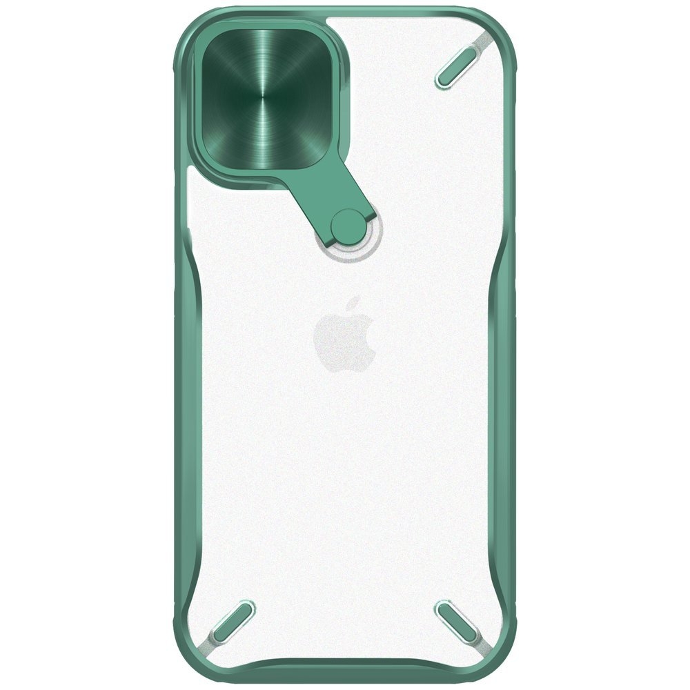 Nillkin Cyclops Case - Σκληρή Θήκη με Κάλυμμα για την Κάμερα & Kickstand - Apple iPhone 12 / 12 Pro - Green (6902048206427)