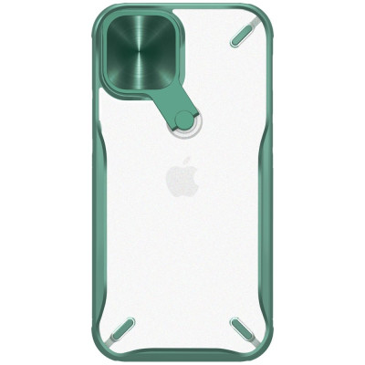 Nillkin Cyclops Case - Σκληρή Θήκη με Κάλυμμα για την Κάμερα & Kickstand - Apple iPhone 12 / 12 Pro - Green (6902048206427)