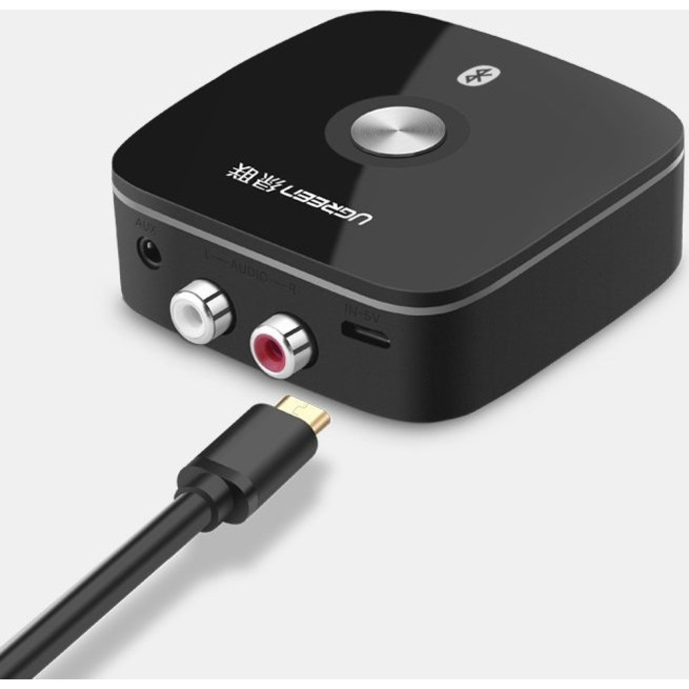 Ugreen Bluetooth 5.1 Receiver Audio Adapter - Αντάπτορας για Ασύρματη Λήψη Ήχου με 2 x RCA (L/R) / 1 x 3.5 mm mini Jack / 1 x MicroUSB - Black (40759)
