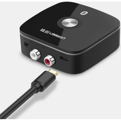 Ugreen Bluetooth 5.1 Receiver Audio Adapter - Αντάπτορας για Ασύρματη Λήψη Ήχου με 2 x RCA (L/R) / 1 x 3.5 mm mini Jack / 1 x MicroUSB - Black (40759)