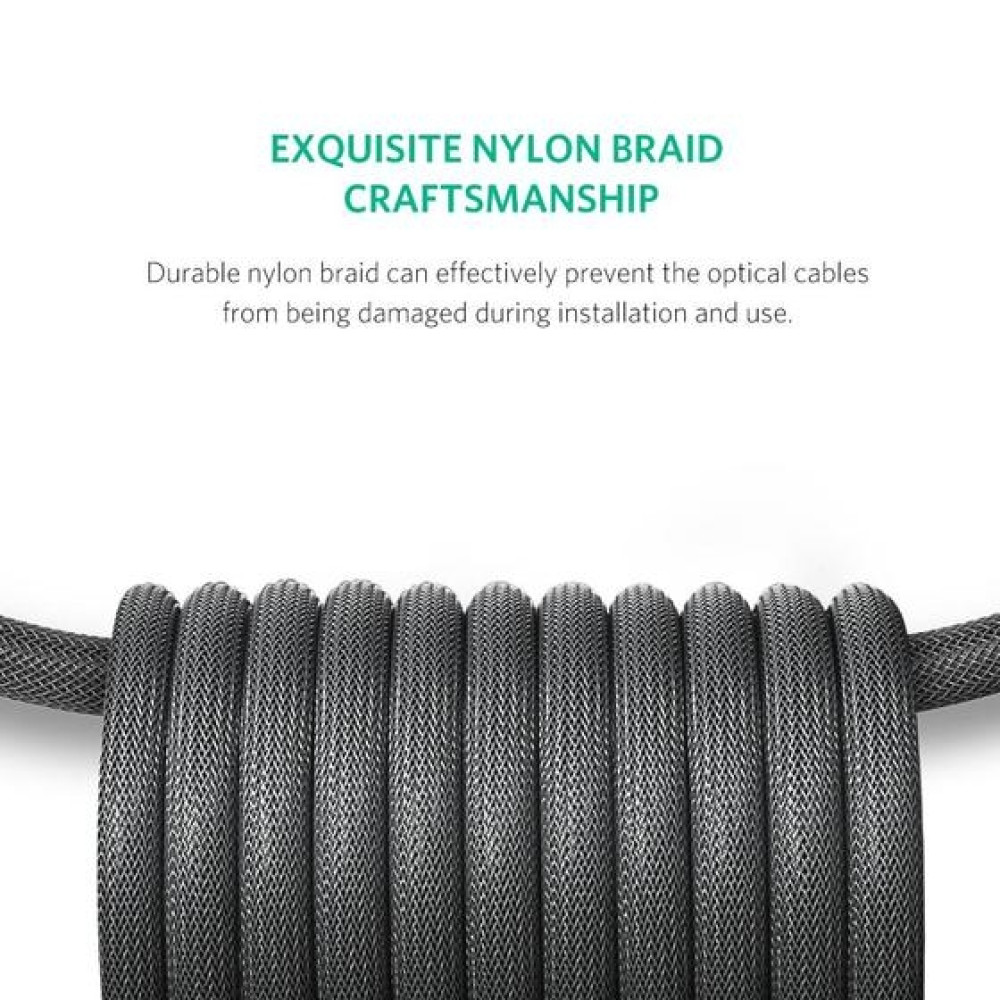 Ugreen Toslink Καλώδιο Ήχου Οπτικής Ίνας TOS (male) σε TOS (male) - 200cm - Grey / Silver (10540)