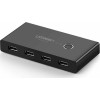 Ugreen USB 2.0 Switch Box - Αντάπτορας 2x USB (male) σε 4x USB (female) - Black (30767)