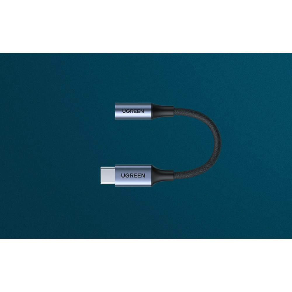 Ugreen Αντάπτορας Type-C (male) σε 3.5mm mini Jack (female) - Dark Gray (80154)