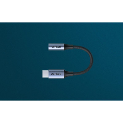Ugreen Αντάπτορας Type-C (male) σε 3.5mm mini Jack (female) - Dark Gray (80154)